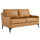 Modway Corland Leather Loveseat  