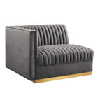 Modway Sanguine Channel Tufted Performance Velvet Modular Sectional Sofa Left-Arm Chair  