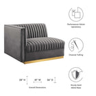 Modway Sanguine Channel Tufted Performance Velvet Modular Sectional Sofa Left-Arm Chair