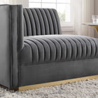 Modway Sanguine Channel Tufted Performance Velvet Modular Sectional Sofa Left-Arm Chair