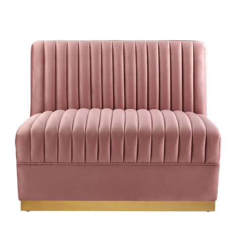 Modway Sanguine Channel Tufted Performance Velvet Modular Sectional Sofa Armless Chair  