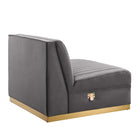 Modway Sanguine Channel Tufted Performance Velvet Modular Sectional Sofa Armless Chair