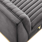 Modway Sanguine Channel Tufted Performance Velvet Modular Sectional Sofa Armless Chair