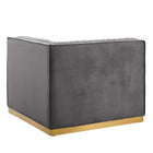 Modway Sanguine Channel Tufted Performance Velvet Modular Sectional Sofa Right Corner Chair
