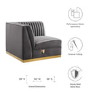 Modway Sanguine Channel Tufted Performance Velvet Modular Sectional Sofa Right Corner Chair