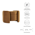 Modway Nebula Upholstered Performance Velvet Ottoman