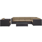 Modway Corona 7 Piece Outdoor Patio Sectional Set