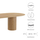 Modway Senja 95" Oval Dining Table