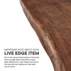 Modway Viggo 60" Live Edge Acacia Wood Acacia Wood Dining Table