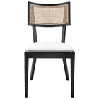 Modway Caledonia Fabric Upholstered Wood Dining Chair Set of 2