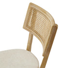 Modway Caledonia Fabric Upholstered Wood Dining Chair Set of 2