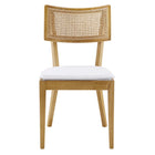 Modway Caledonia Fabric Upholstered Wood Dining Chair Set of 2