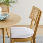 Modway Caledonia Fabric Upholstered Wood Dining Chair Set of 2