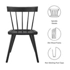 Modway Sutter Wood Dining Side Chair Set of 2