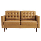 Modway Exalt Tufted Leather Loveseat