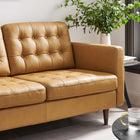 Modway Exalt Tufted Leather Loveseat
