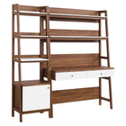 Modway Bixby 2-Piece Wood Office Desk and Bookshelf  