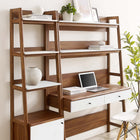 Modway Bixby 2-Piece Wood Office Desk and Bookshelf - 20.5"W Book Shelves