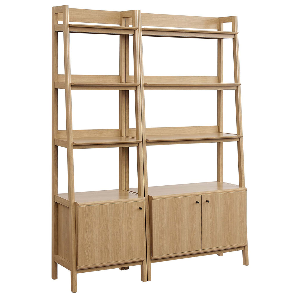 Modway Bixby Wood Bookshelves Set of 2  