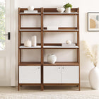 Modway Bixby Wood Bookshelves Set of 2