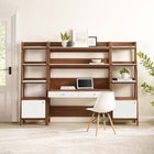 Modway Bixby 3-Piece Wood Office Desk and Bookshelf - 90"W
