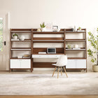 Modway Bixby 3-Piece Wood Office Desk and Bookshelf