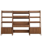 Modway Bixby 3-Piece Wood Office Desk and Bookshelf