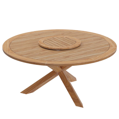 Modway Wellspring 5-Piece Outdoor Patio Teak Wood Dining Set  