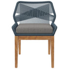 Modway Wellspring 5-Piece Outdoor Patio Teak Wood Dining Set