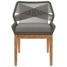 Modway Wellspring 5-Piece Outdoor Patio Teak Wood Dining Set