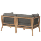 Modway Clearwater Outdoor Patio Teak Wood Loveseat
