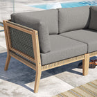 Modway Clearwater Outdoor Patio Teak Wood Loveseat