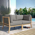 Modway Clearwater Outdoor Patio Teak Wood Loveseat