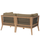 Modway Clearwater Outdoor Patio Teak Wood Loveseat