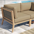 Modway Clearwater Outdoor Patio Teak Wood Loveseat