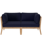 Modway Clearwater Outdoor Patio Teak Wood Loveseat  