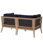 Modway Clearwater Outdoor Patio Teak Wood Loveseat