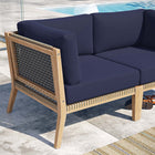 Modway Clearwater Outdoor Patio Teak Wood Loveseat