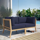 Modway Clearwater Outdoor Patio Teak Wood Loveseat