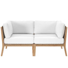 Modway Clearwater Outdoor Patio Teak Wood Loveseat  