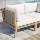 Modway Clearwater Outdoor Patio Teak Wood Loveseat