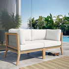 Modway Clearwater Outdoor Patio Teak Wood Loveseat