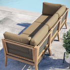 Modway Clearwater Outdoor Patio Teak Wood Sofa