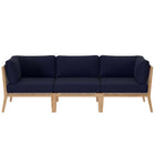 Modway Clearwater Outdoor Patio Teak Wood Sofa  