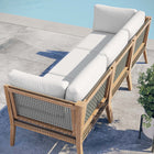 Modway Clearwater Outdoor Patio Teak Wood Sofa