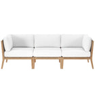 Modway Clearwater Outdoor Patio Teak Wood Sofa  