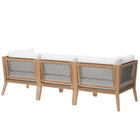 Modway Clearwater Outdoor Patio Teak Wood Sofa