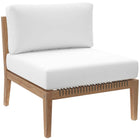 Modway Clearwater 4-Piece Outdoor Patio Teak Wood Sectional Sofa