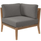 Modway Clearwater 5-Piece Outdoor Patio Teak Wood Sectional Sofa