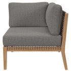 Modway Clearwater 5-Piece Outdoor Patio Teak Wood Sectional Sofa